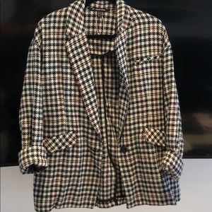 Zara houndstooth coat
